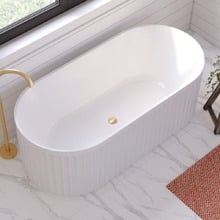 Eleanor Gloss White Acrylic Fluted Freestanding Bath